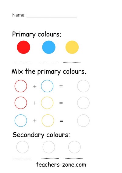 Mixing colours CLIL lesson plan for primary students