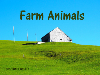Flashcards for farm animals