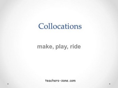 Collocations for ESL kids