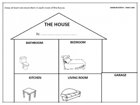 Parts Of The House Interactive Worksheet Handwriting Worksheets For