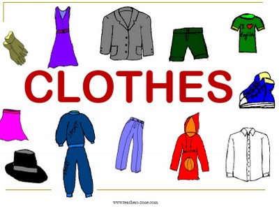Clothes flashcards for EFL students