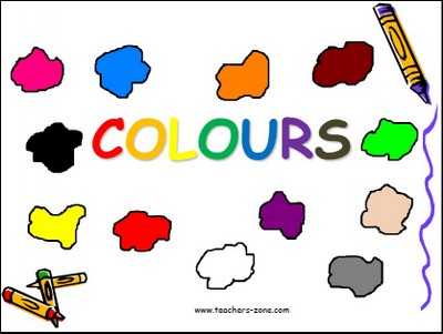 Colours flashcards for EFL primary students