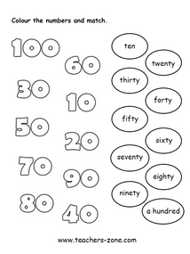 Numbers 1-100 activity for young learners