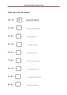 Numbers - worksheets for children