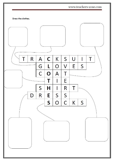 FREE CLOTHES WORKSHEETS - Teacher's Zone