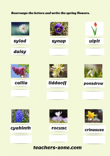 Free printable spring resources