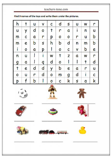 Resultado de imagen de toys worksheet