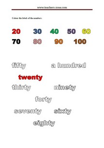 Free printable for numbers 20-100