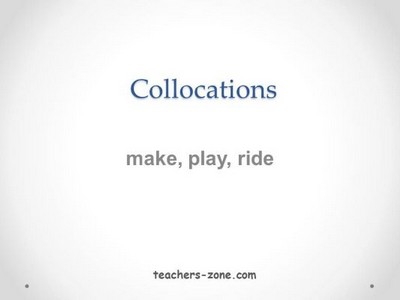 Collocations for ESL kids
