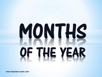 Months of the year flashcards