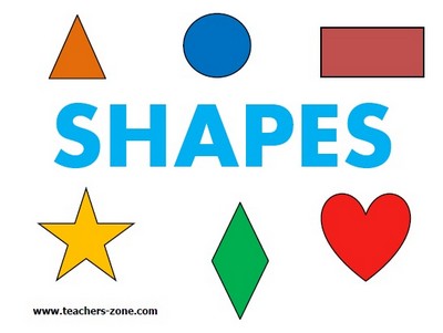 Shapes flashcards for primary school