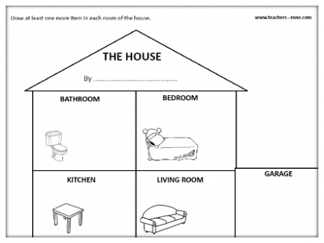 Kindergarten House Worksheet