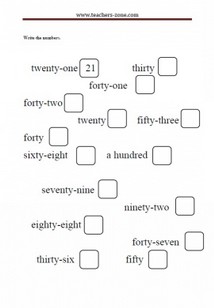 Free Numbers 20 100 Worksheets Teacher S Zone